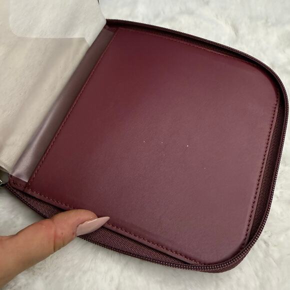 Vintage COACH y2k Burgundy Signature Canvas CD Case - Picture 5 of 6
